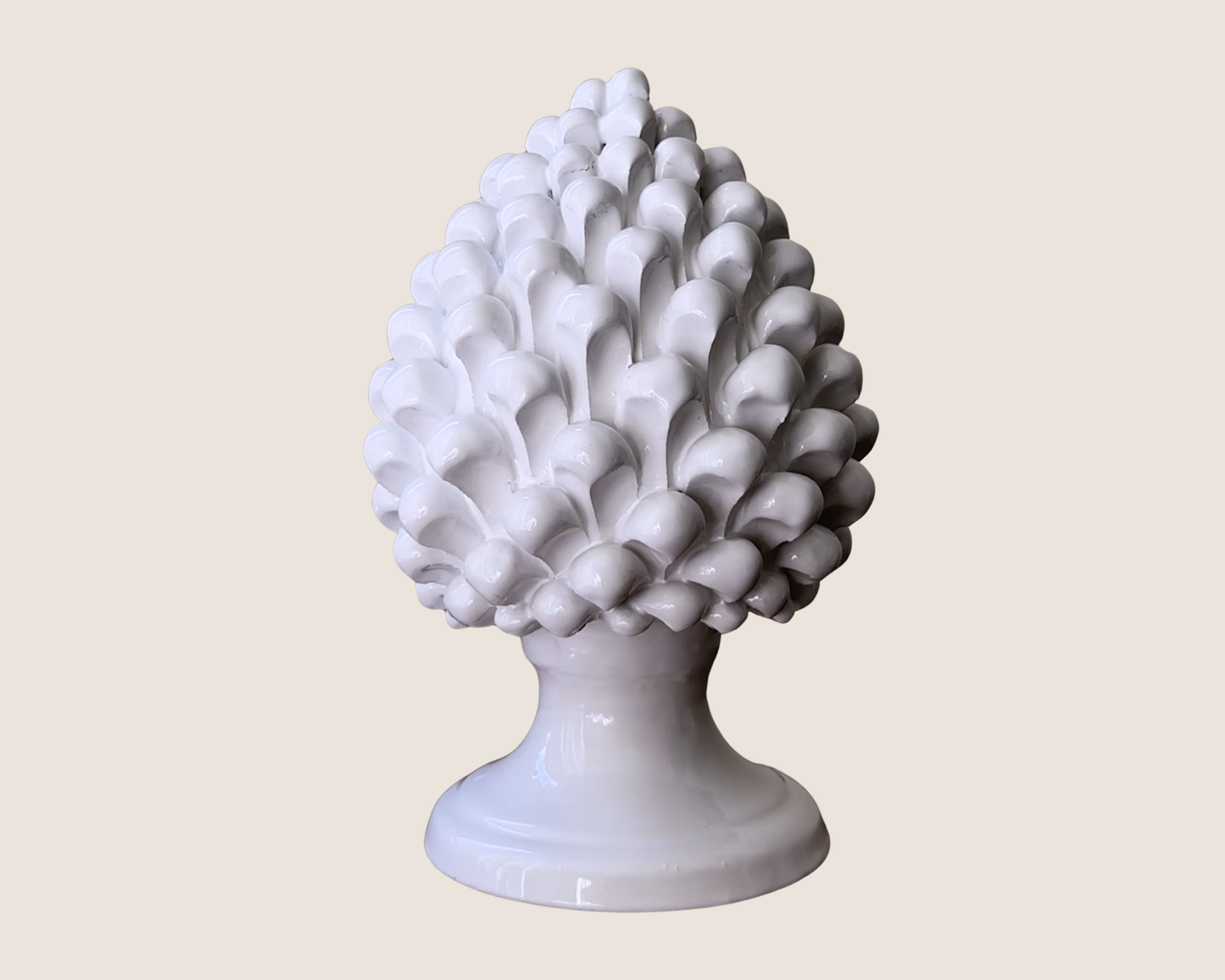 Sicilian Ceramic Pine — White (20 cm)