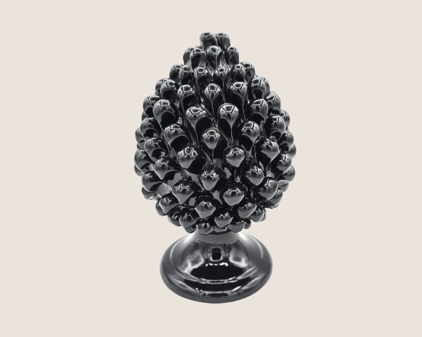 Sicilian Ceramic Pine — Black (20 cm)