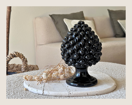 Sicilian Ceramic Pine — Black (7.9 in)