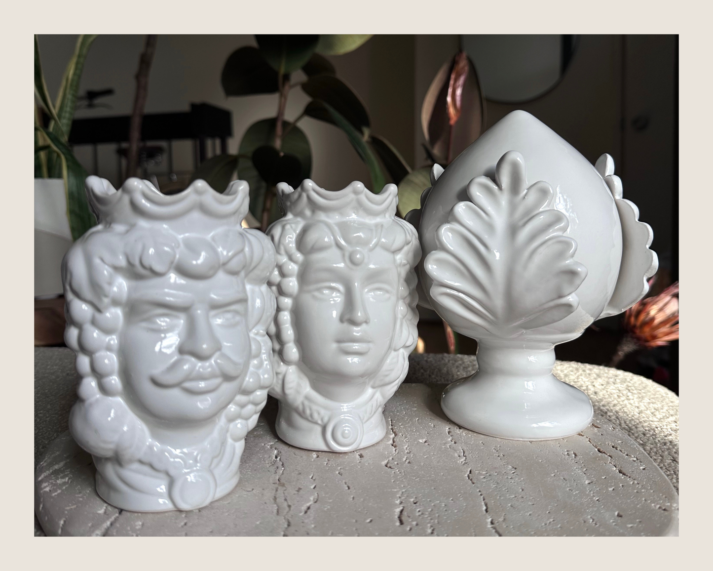 Sicilian Ceramic Pumo – White –  (7.1")