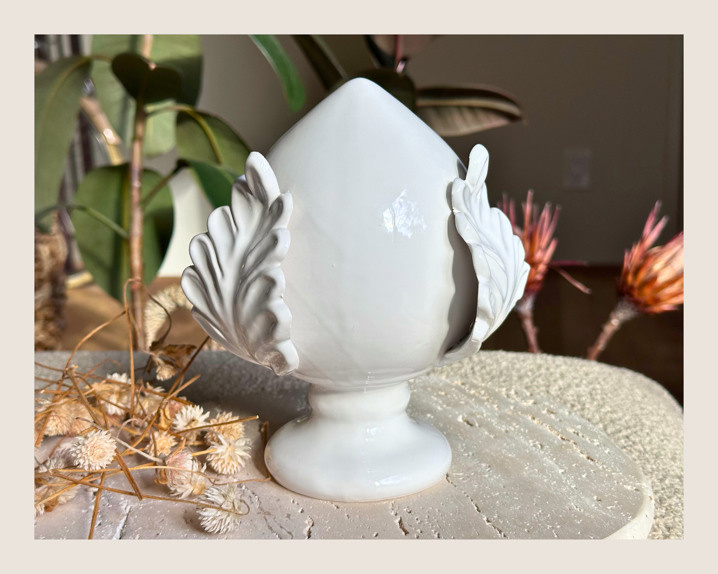 Sicilian Ceramic Pumo – White –  (7.1")