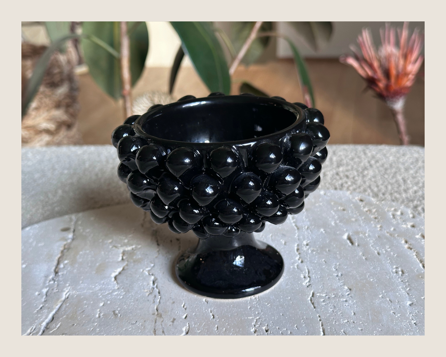 Sicilian Half Pine Bowl – Black – 12 (4.7")
