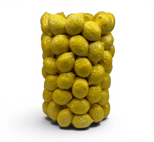 Large Lemon Vase | 13" Handmade Italian Ceramic