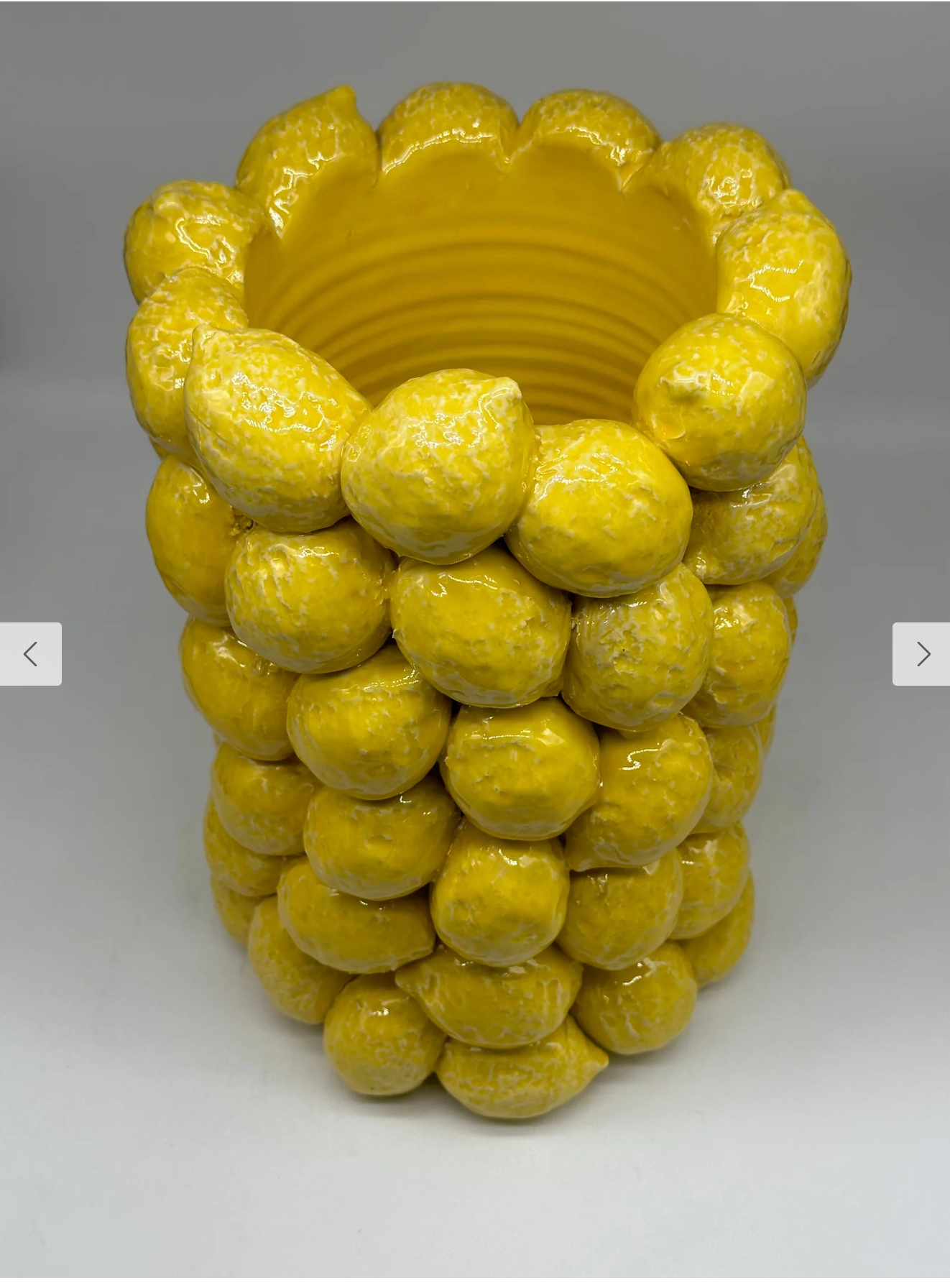 Large Lemon Vase | 13" Handmade Italian Ceramic