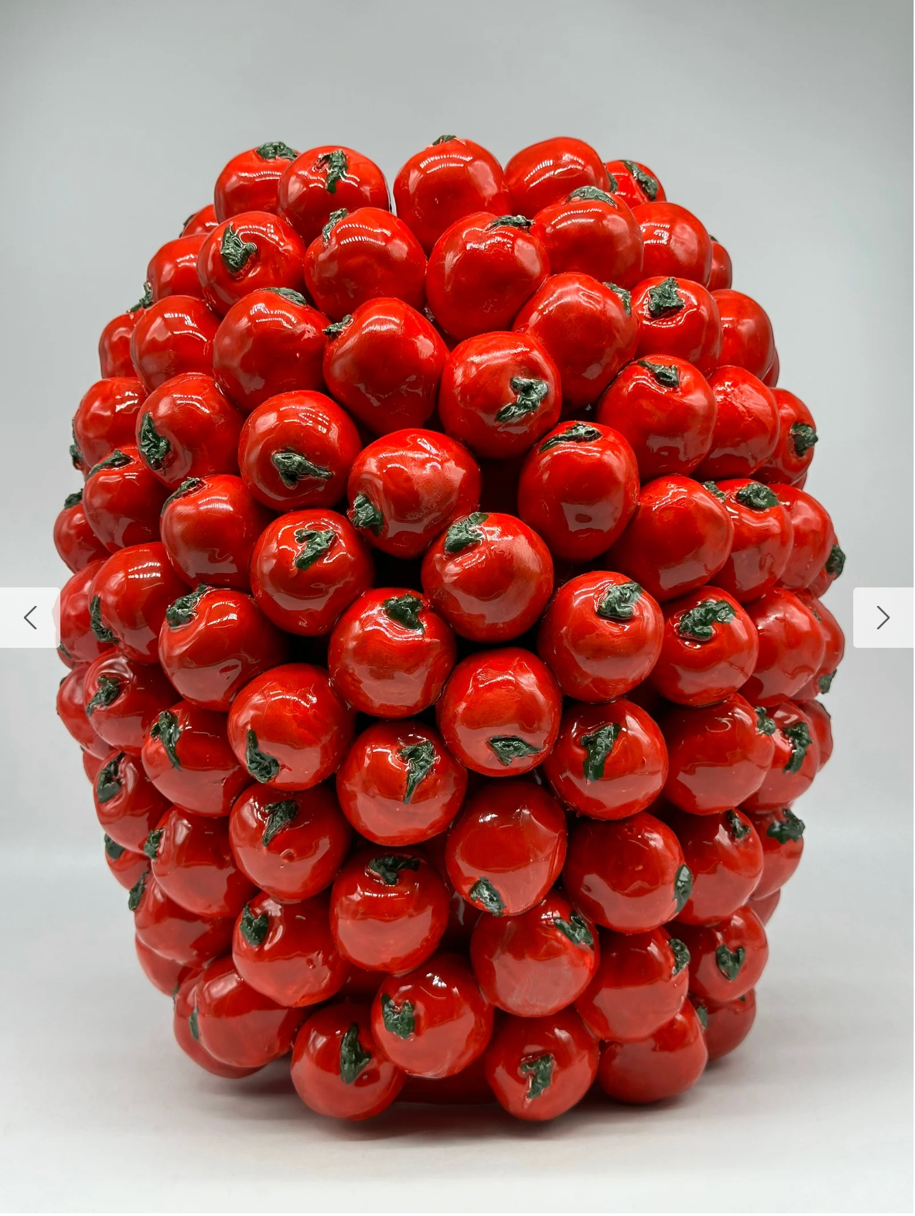 Large Tomato Vase | 14" Handmade Italian Ceramic