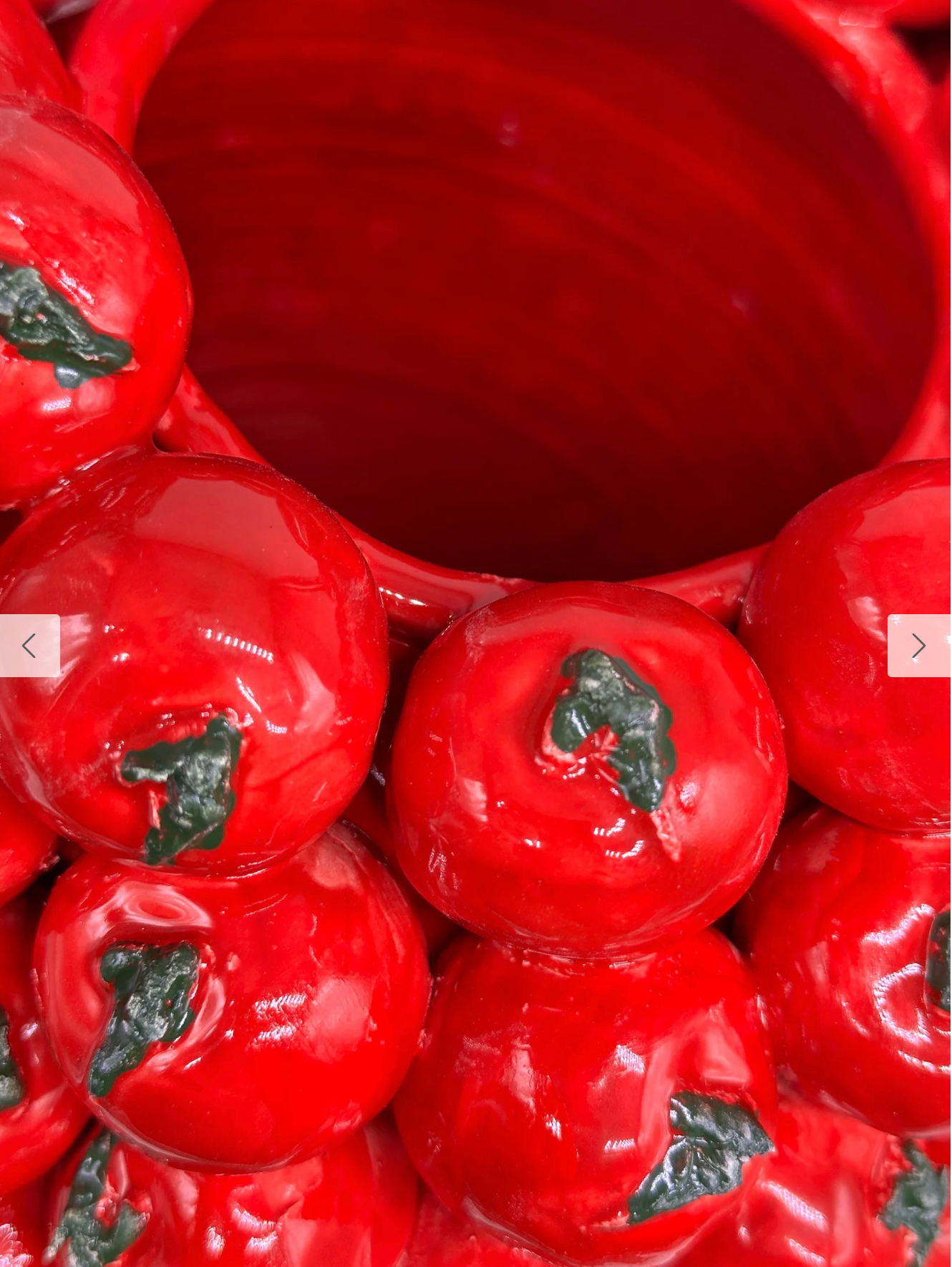 Large Tomato Vase | 14" Handmade Italian Ceramic