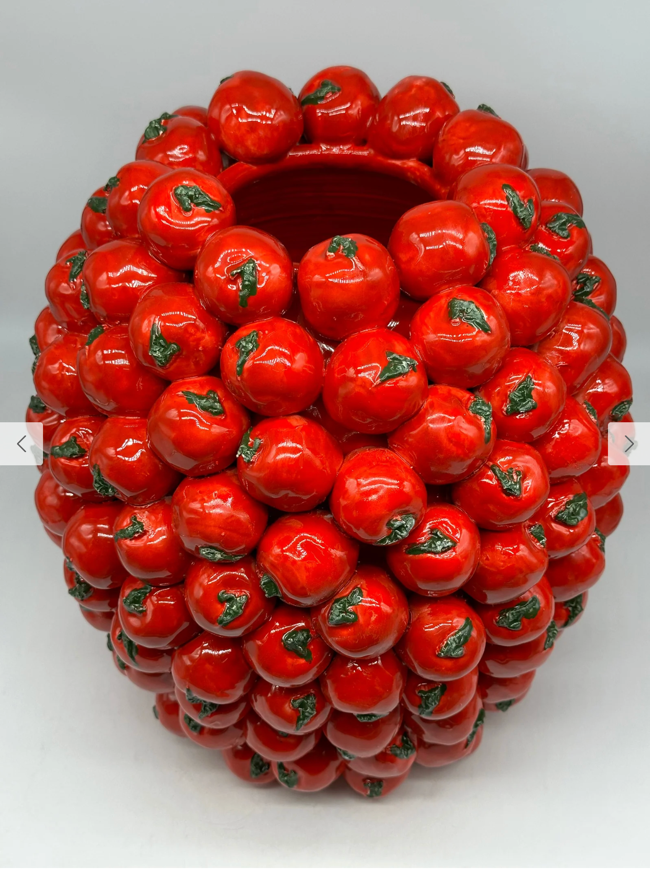 Large Tomato Vase | 14" Handmade Italian Ceramic