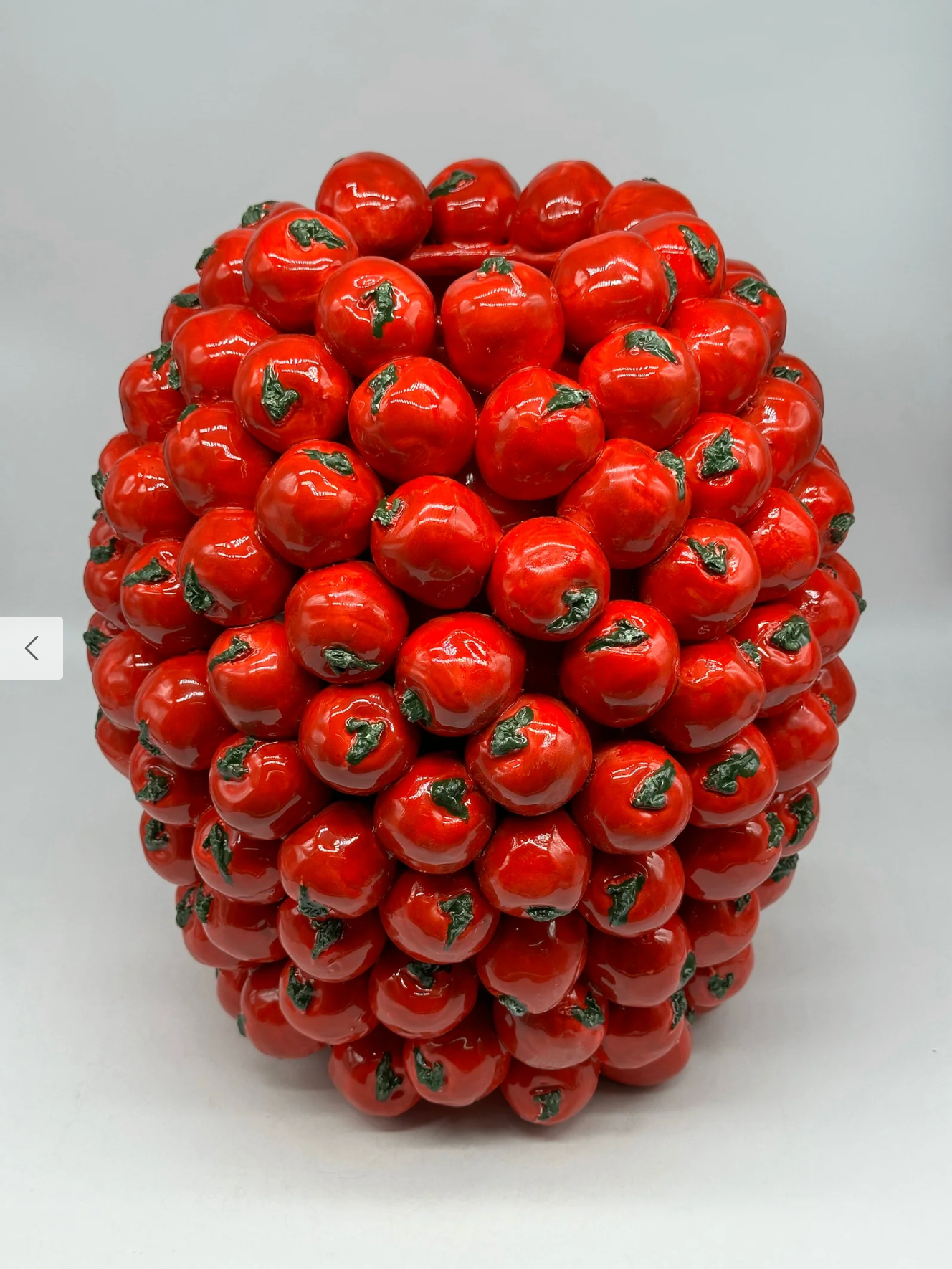 Large Tomato Vase | 14" Handmade Italian Ceramic