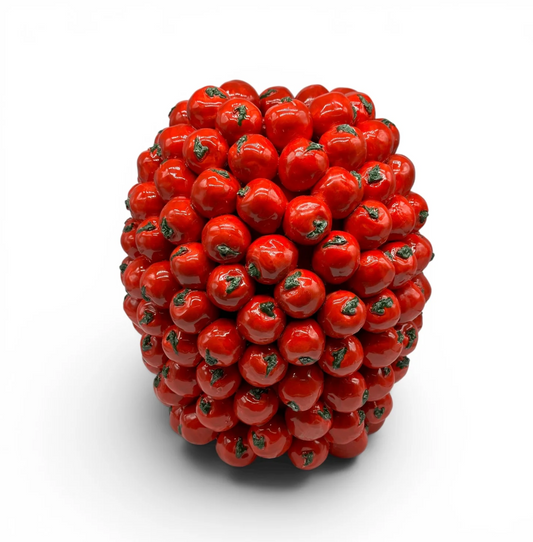 Large Tomato Vase | 14" Handmade Italian Ceramic