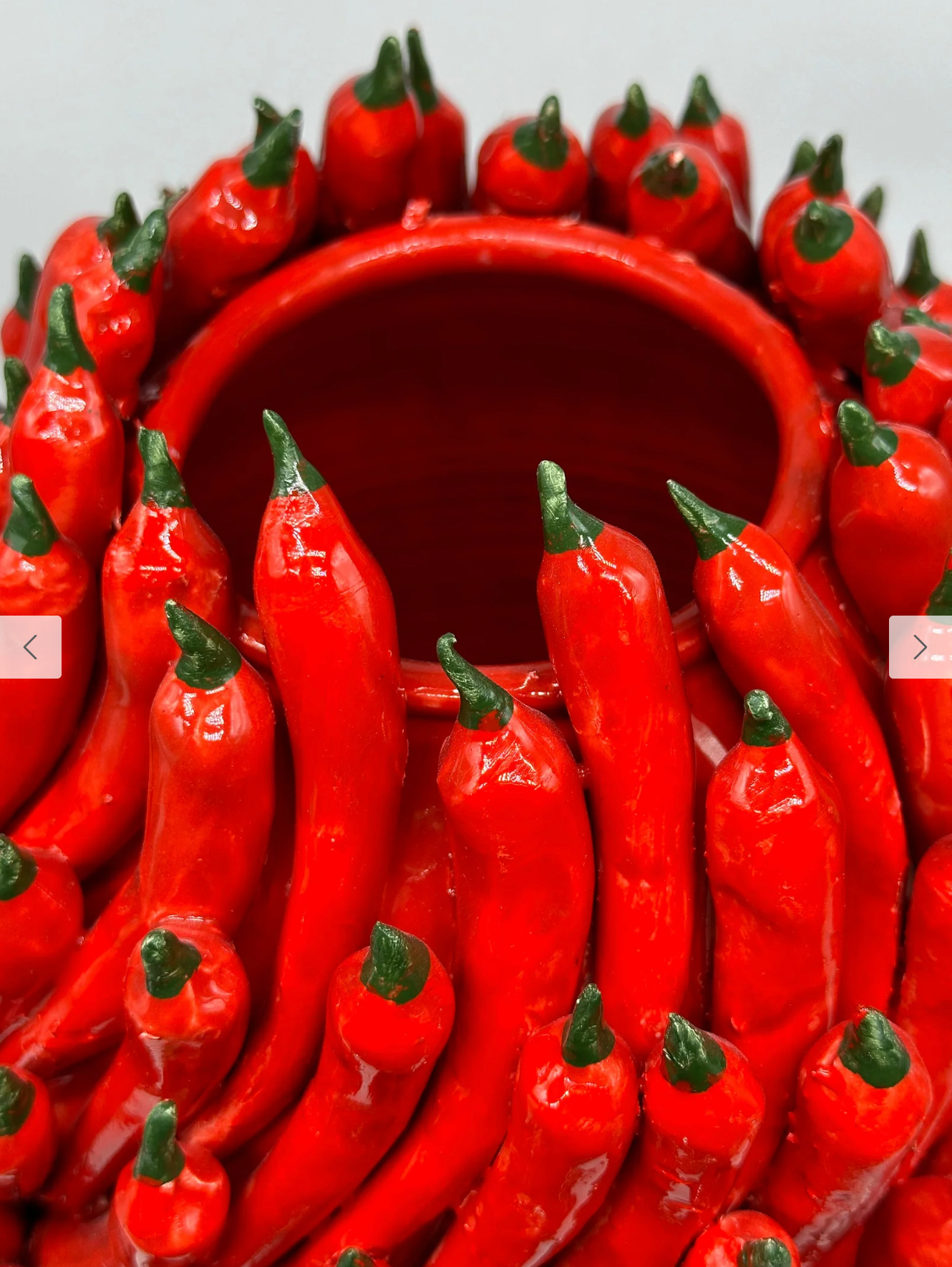 Large Chili Pepper Vase | 14" Handmade Italian Ceramic