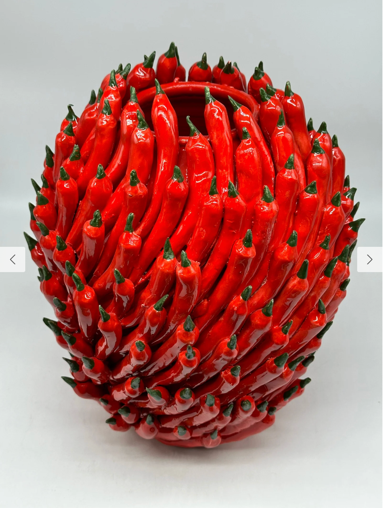Large Chili Pepper Vase | 14" Handmade Italian Ceramic